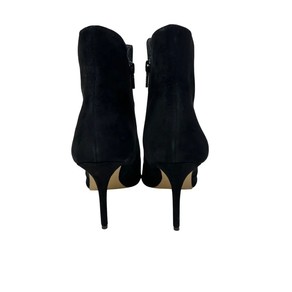 Gianni Bini Remmee Pointed Toe Booties Womens Size 7.5 Black Suede Leather